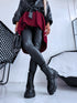 "Double Belt 5803" boots with side elastic - BLACK